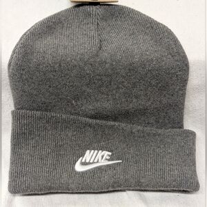 Nike Peak Swoosh Beanie, One Size, Grey